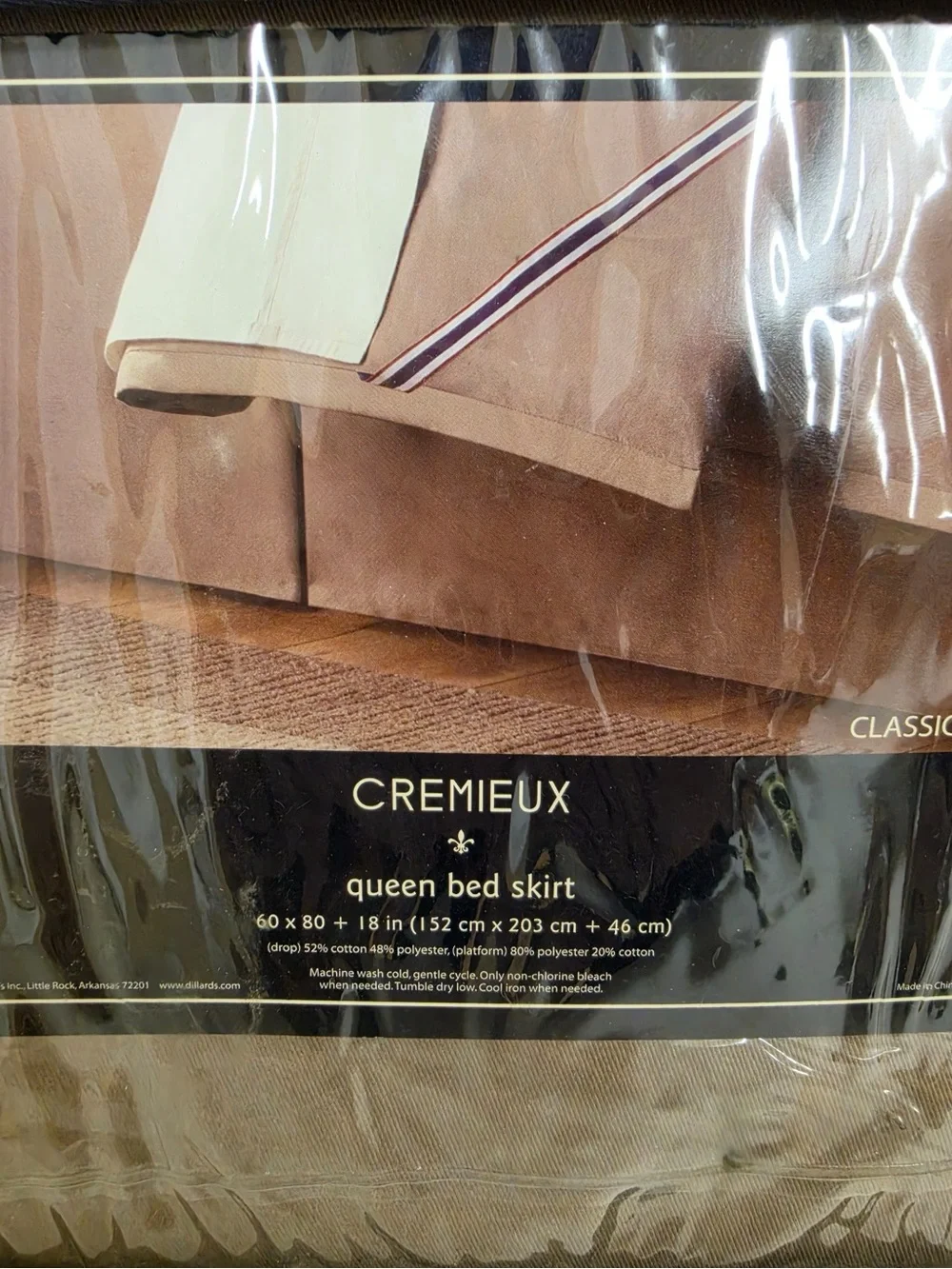 Cremieux Classic Twill Queen Bed Skirt Khaki 18” Drop New in Package